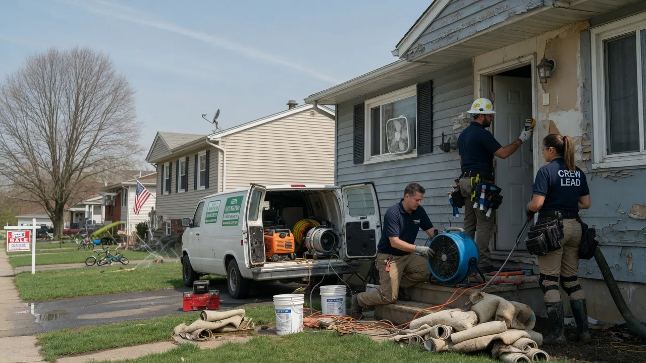 Flood Cleanup in Walshville, IL near me